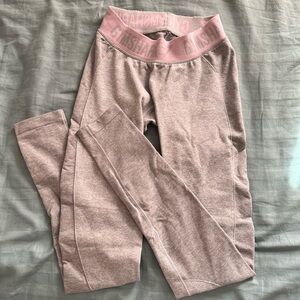 Gymshark Blush Pink and Heather Gray Leggings